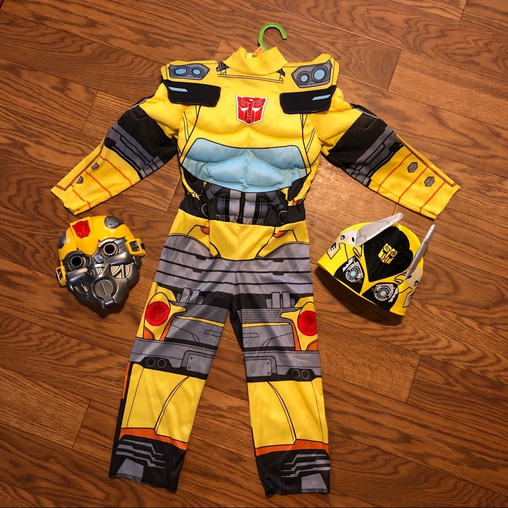 Transformers bumblebee costume with hat and mask